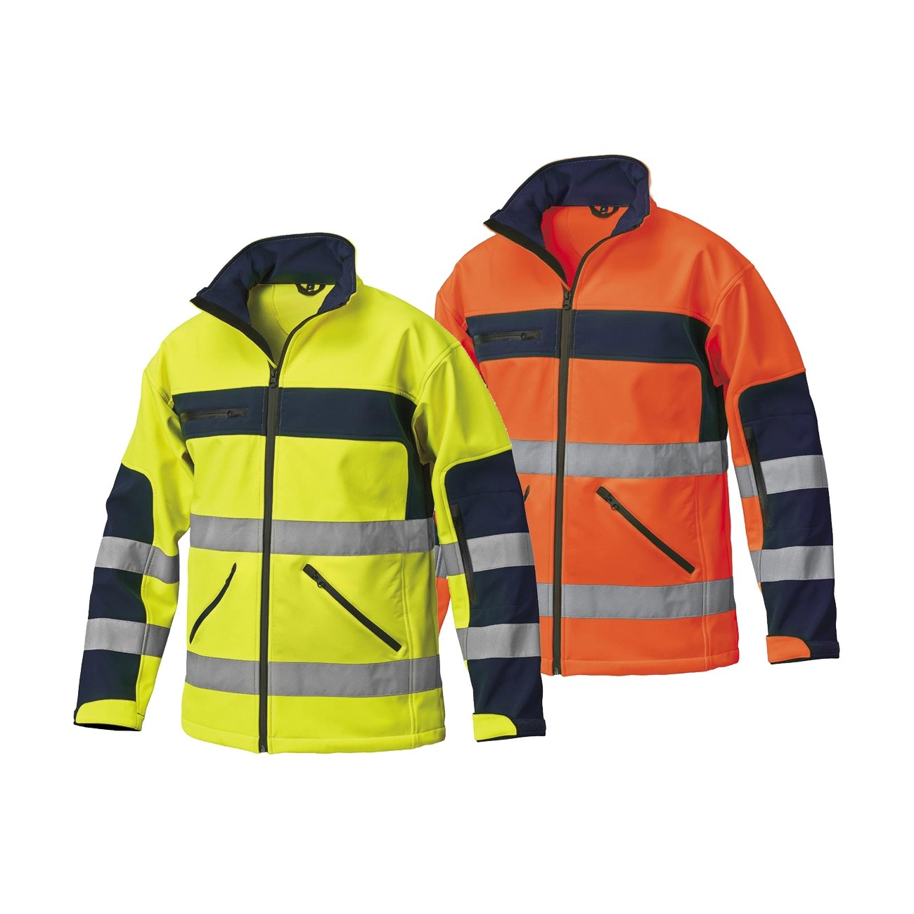 Pantalon De Travail Homme Softshell Haute Visibilité - Imperméable, Coupe-vent, Avec Bandes Réfléchissantes - Pour Chantier, Extérieur